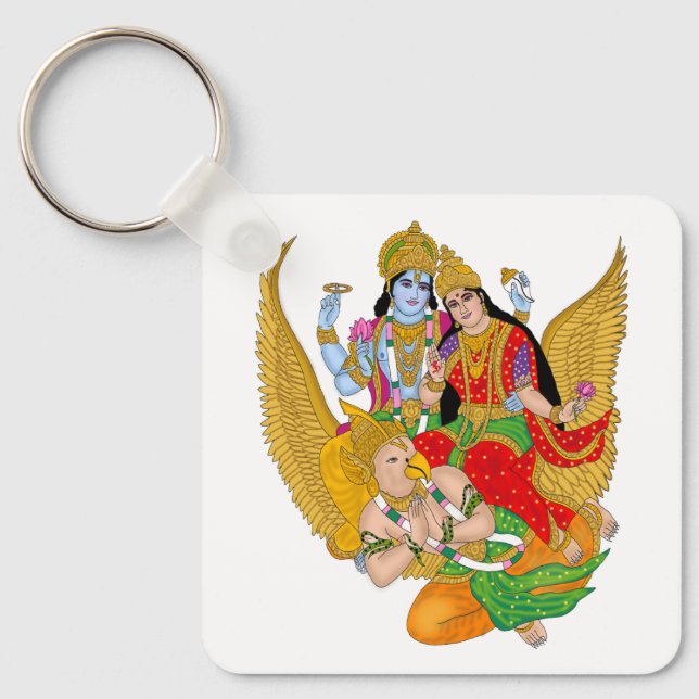 Lakshmi Narayan Keyring – Divine Keychain for Dail (Front)
