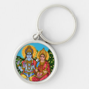 Lakshmi Narayan Sticker Keychain