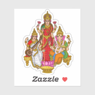 Lakshmi Saraswati Ganesha Stickers