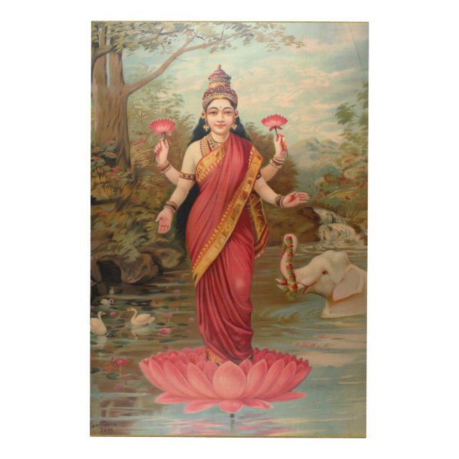 Lakshmi  wood wall art (Front)