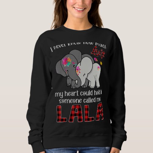 Lala Elephant Baby Elephant Grandma Pregnancy Anno Sweatshirt