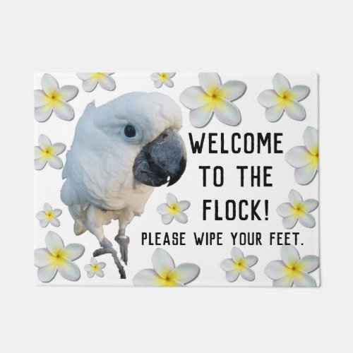 Lala The Cockatoo Welcome to the Flock Doormat