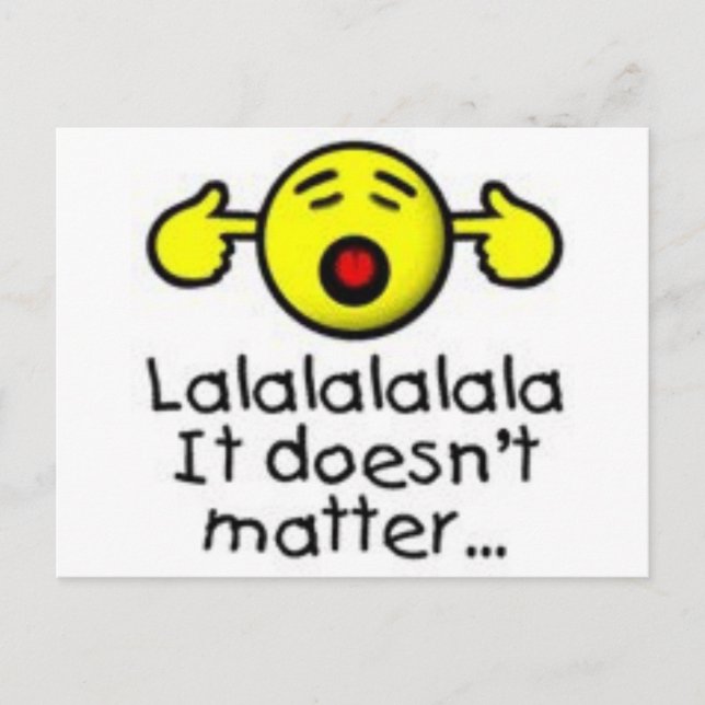 lalal doesn't matter Quote Postcard (Front)
