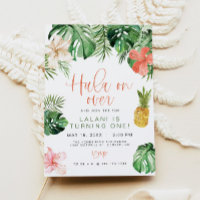 LALANI Beach Pink Hibiscus Luau Hula 1st Birthday