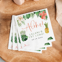 LALANI Tropical Pink Hibiscus Luau 1st Birthday