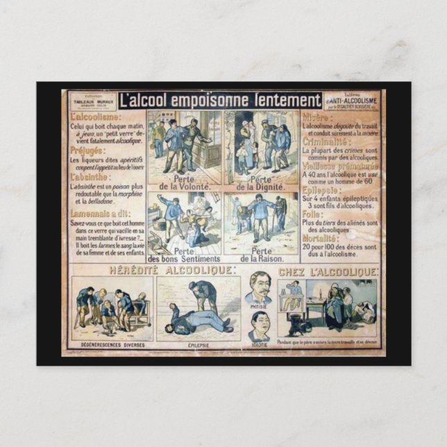 L'Alcool Voila l'Ennemi #2 Postcard (Front)