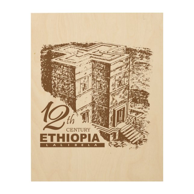 Lalibela Ethiopia  Wood Wall Art (Front)
