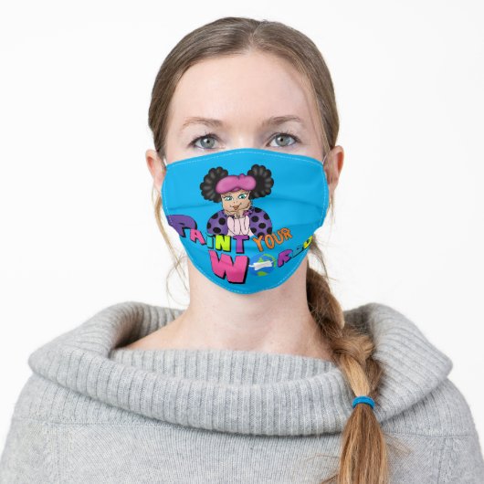 Lalibella StaySafe "Paint Your World " Facecover Adult Cloth Face Mask (Worn)