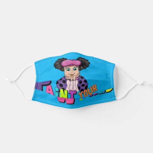 Lalibella StaySafe "Paint Your World " Facecover Adult Cloth Face Mask (Front, Unfolded)