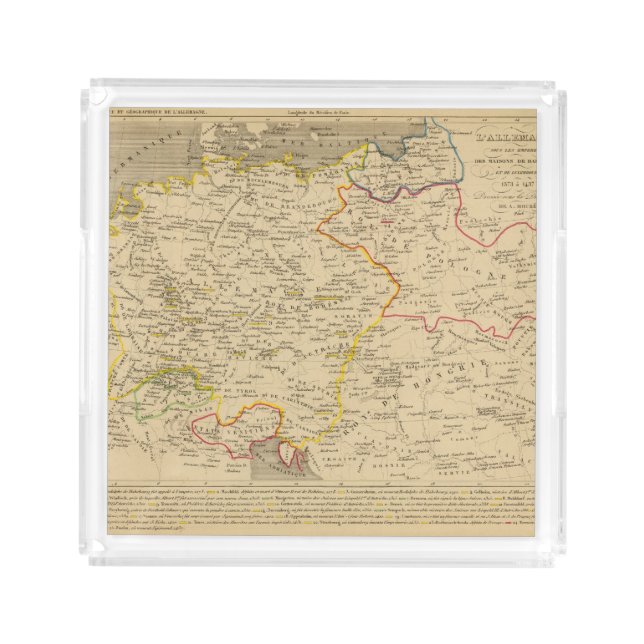 L'Allemagne 1373 a 1437 Acrylic Tray (Front)