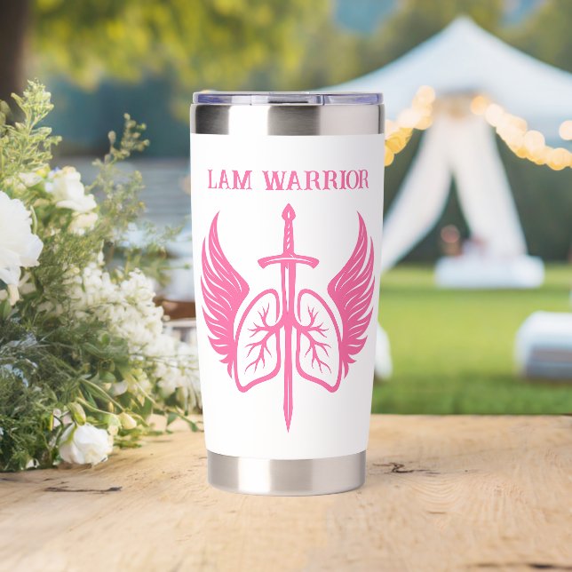 LAM Warrior Can you say lymphangioleiomyomatosis Insulated Tumbler (Wedding (Rotated))