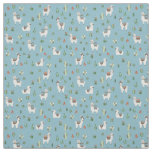 Lama and cactus pattern fabric