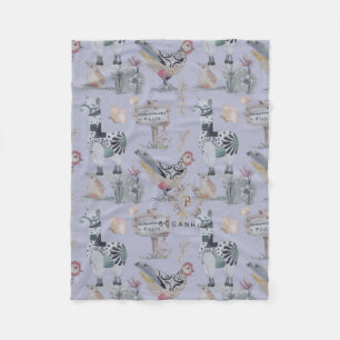Lama Chicken Boganhues Farm Baby Fleece Blanket