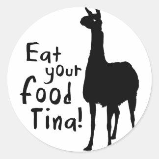 lama dynamite classic round sticker