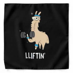 Lama in the gym - lifting weights bandana