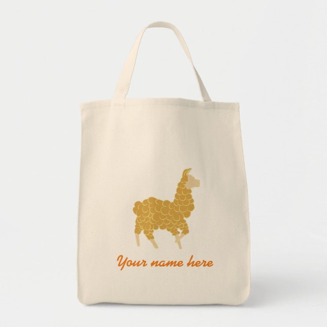 Lama tote bag (customizable) (Front)