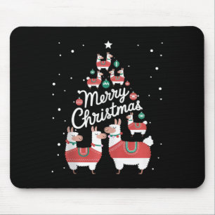 Lama Xmas Tree Llamas Christmas Tree  Mouse Pad