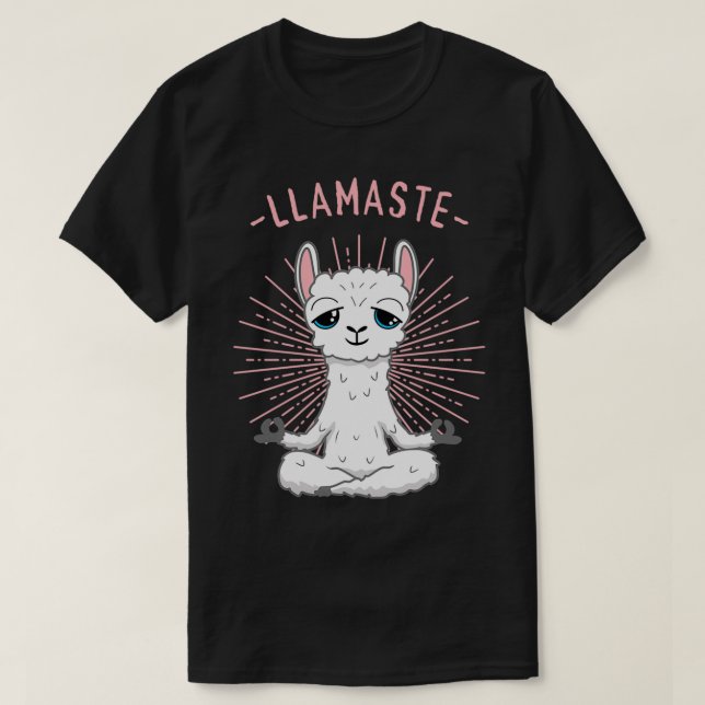 Lama Yoga Namaste Tee Pilates Yoga Alpaka Lover Me (Design Front)