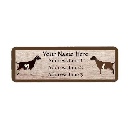 LaMancha Dairy Goat Return Address Label