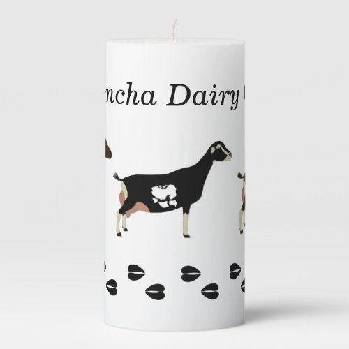 LaMancha Dairy Goat Show Herd Pillar Candle