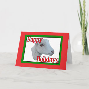 LaMancha Goat Holiday Christmas Card
