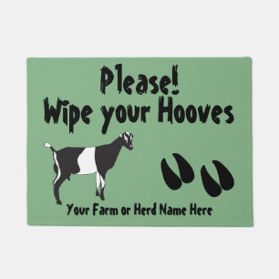 LaMancha Goat Wipe your Hooves CHOOSE COLOR Doormat