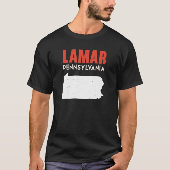 Lamar Pennsylvania USA State America Travel T-Shirt (Front)