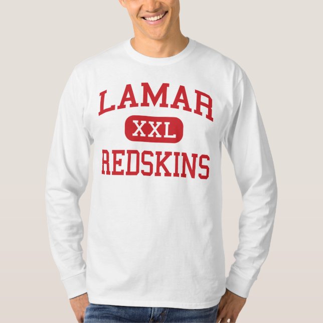 Lamar - Redskins - High School - Houston Texas T-Shirt (Front)
