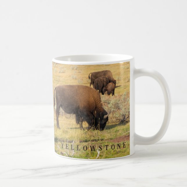 Lamar Valley Bison Yellowstone National Park Coffee Mug (Right)
