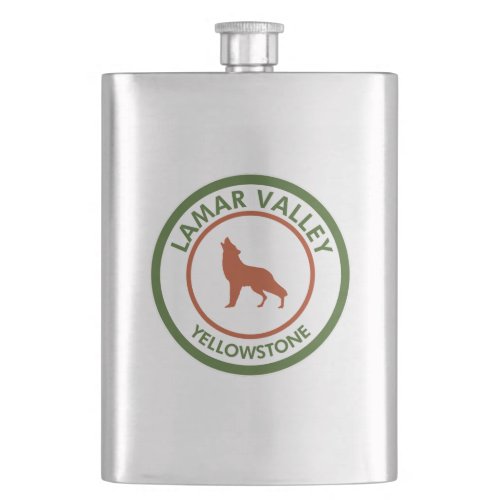 Lamar Valley Yellowstone Wolf Flask
