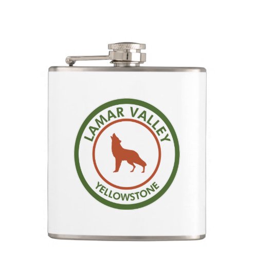 Lamar Valley Yellowstone Wolf Flask