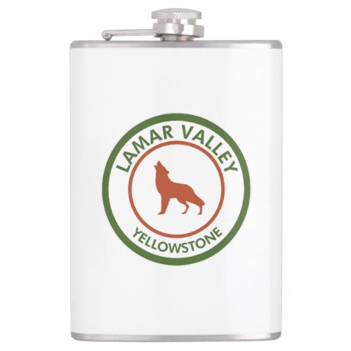 Lamar Valley Yellowstone Wolf Flask