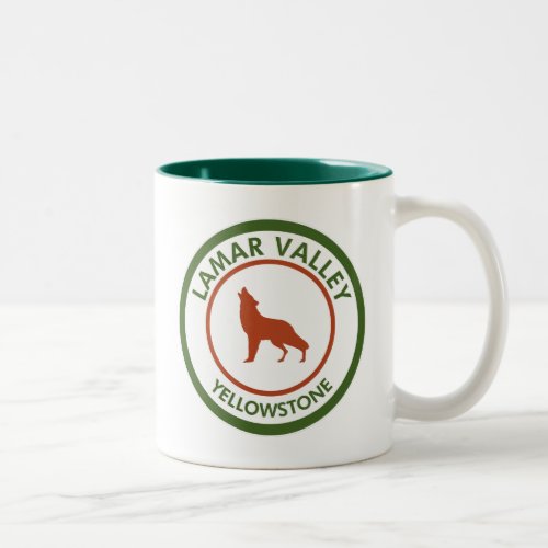 Lamar Valley Yellowstone Wolf Two_Tone Coffee Mug