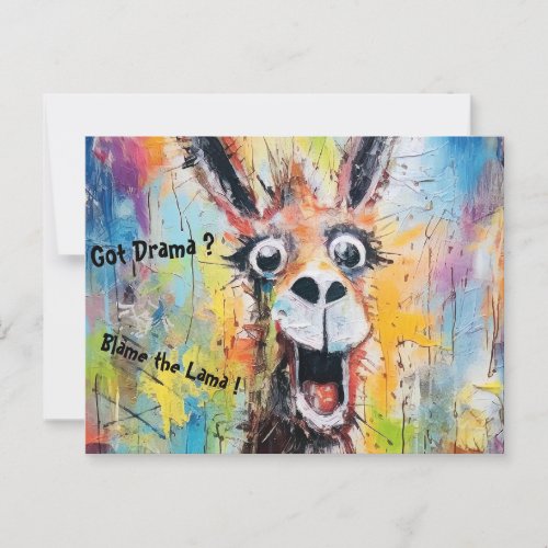 Lamas friendly personalization postcard