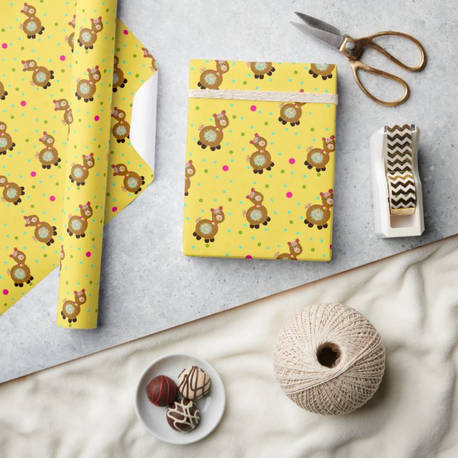 Lamas pattern wrapping paper (Crafts)