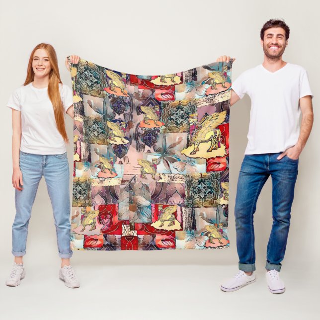 Lamassu Art Fleece Blanket (In Situ)