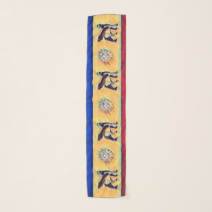 Lamassu Artwork Chiffon Scarf