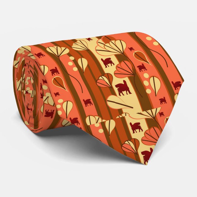 Lamassu patterns neck tie (Rolled)