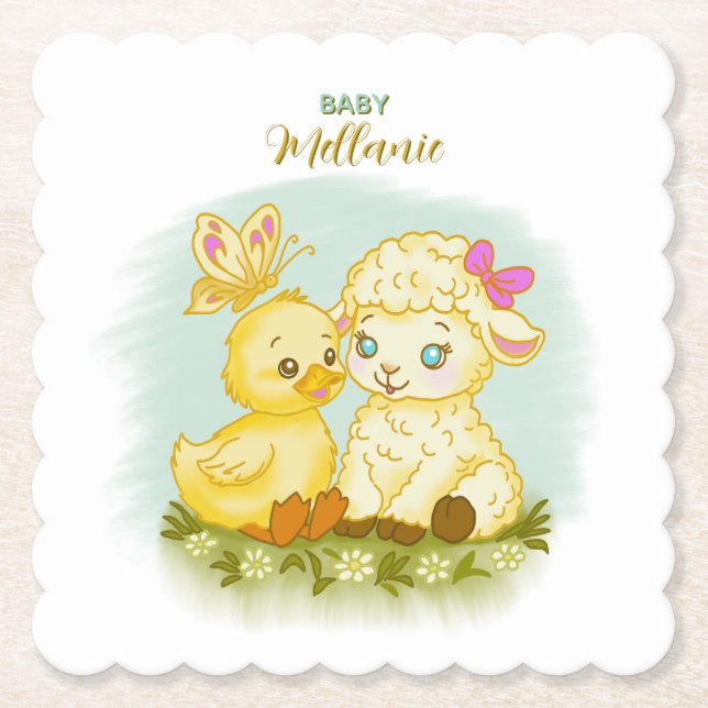 Lamb and Duck Coaster (Front)