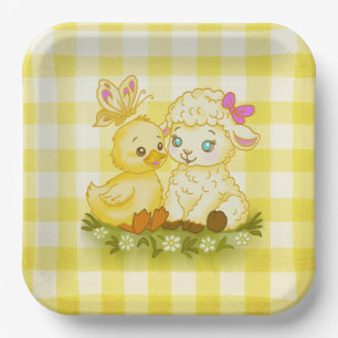 Lamb and Duck Paper Plate