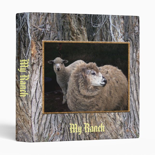 Lamb and Sheep 3 Ring Binder (Front/Spine)