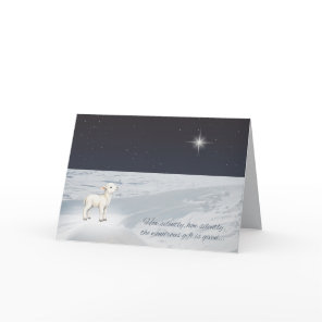 Lamb and Star Christmas Card