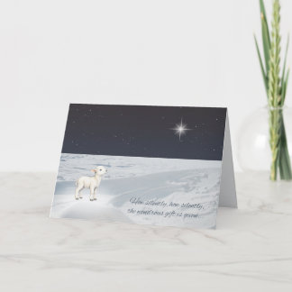 Lamb and Star Christmas Card