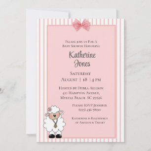 Lamb Baby Shower Invitations