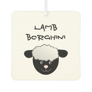 Lamb Borghini funny Sheep Pun Car Air Freshener