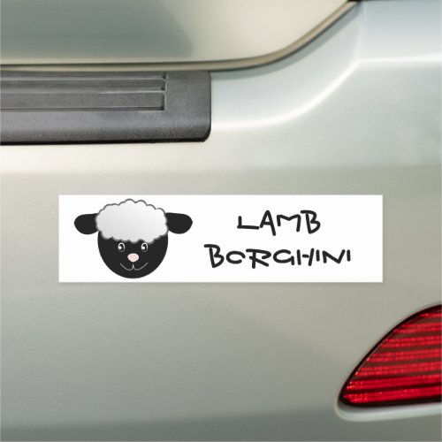 Lamb Borghini funny Sheep Pun Car Magnet