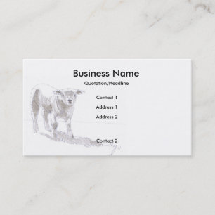 Lamb Drawing Business Cards