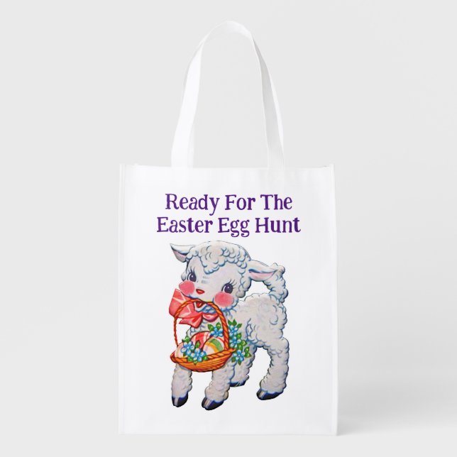 Lamb Easter Egg Hunt Bag (Front)