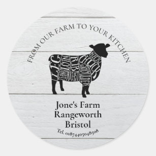 Lamb farmer marketing produce sheep farmer classic round sticker
