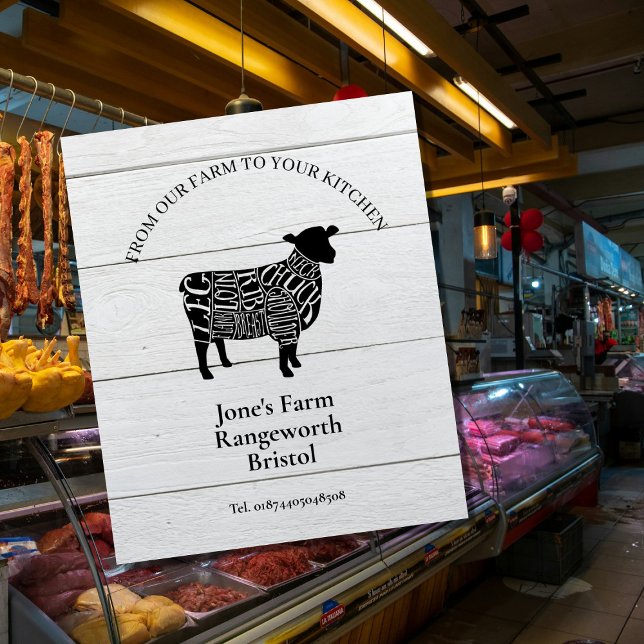 Lamb Farmer Pedestal Sign – Sheep Farm Marketing  (Creator Uploaded)